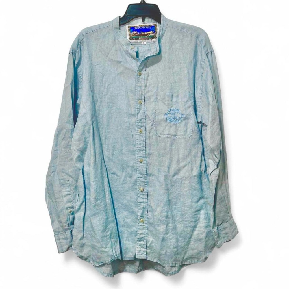 Vintage linen Virgin Islands button-up shirt